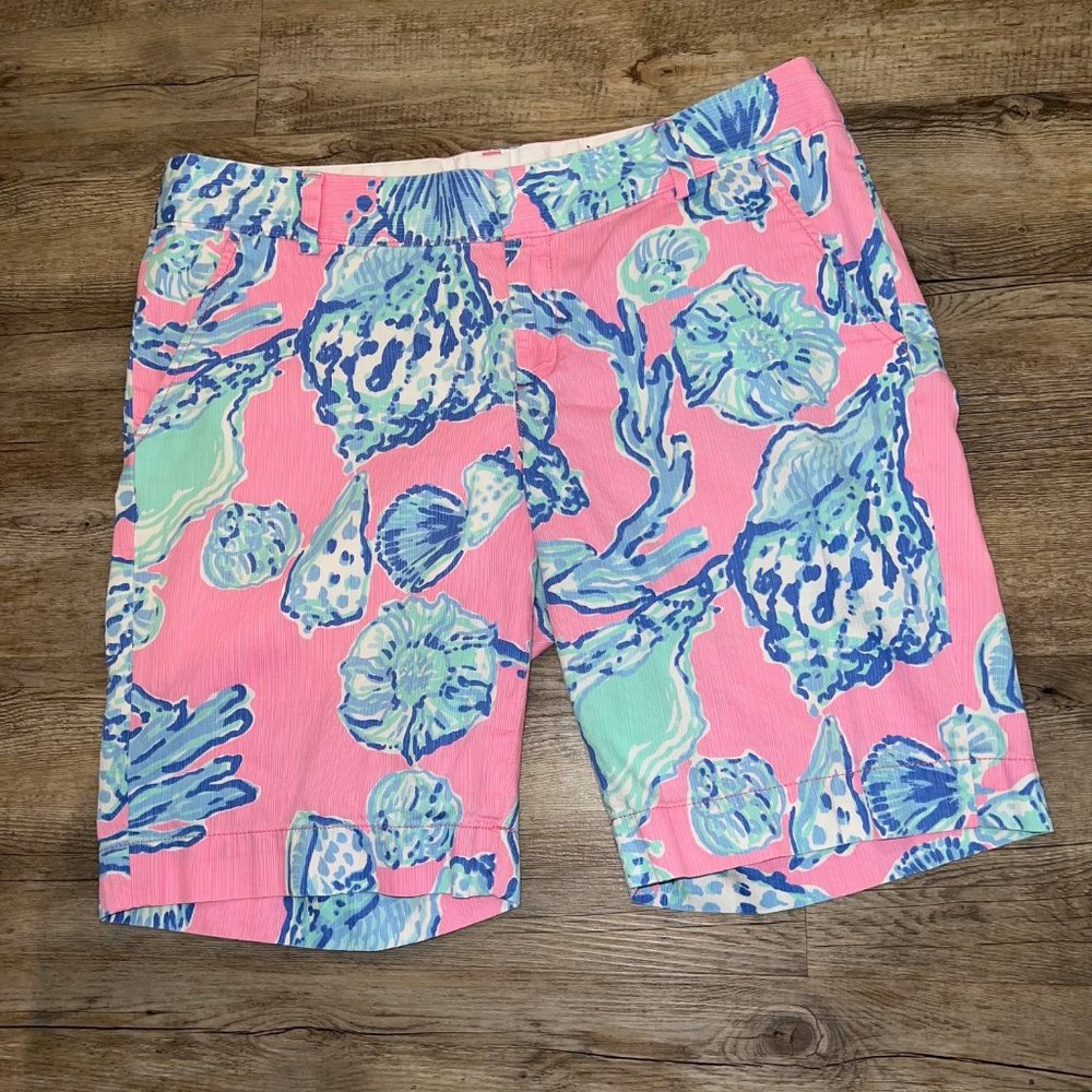 Lilly Pulitzer Chipper Short Pink Pout Barefoot Princess Sz 12 - GREAT CON…